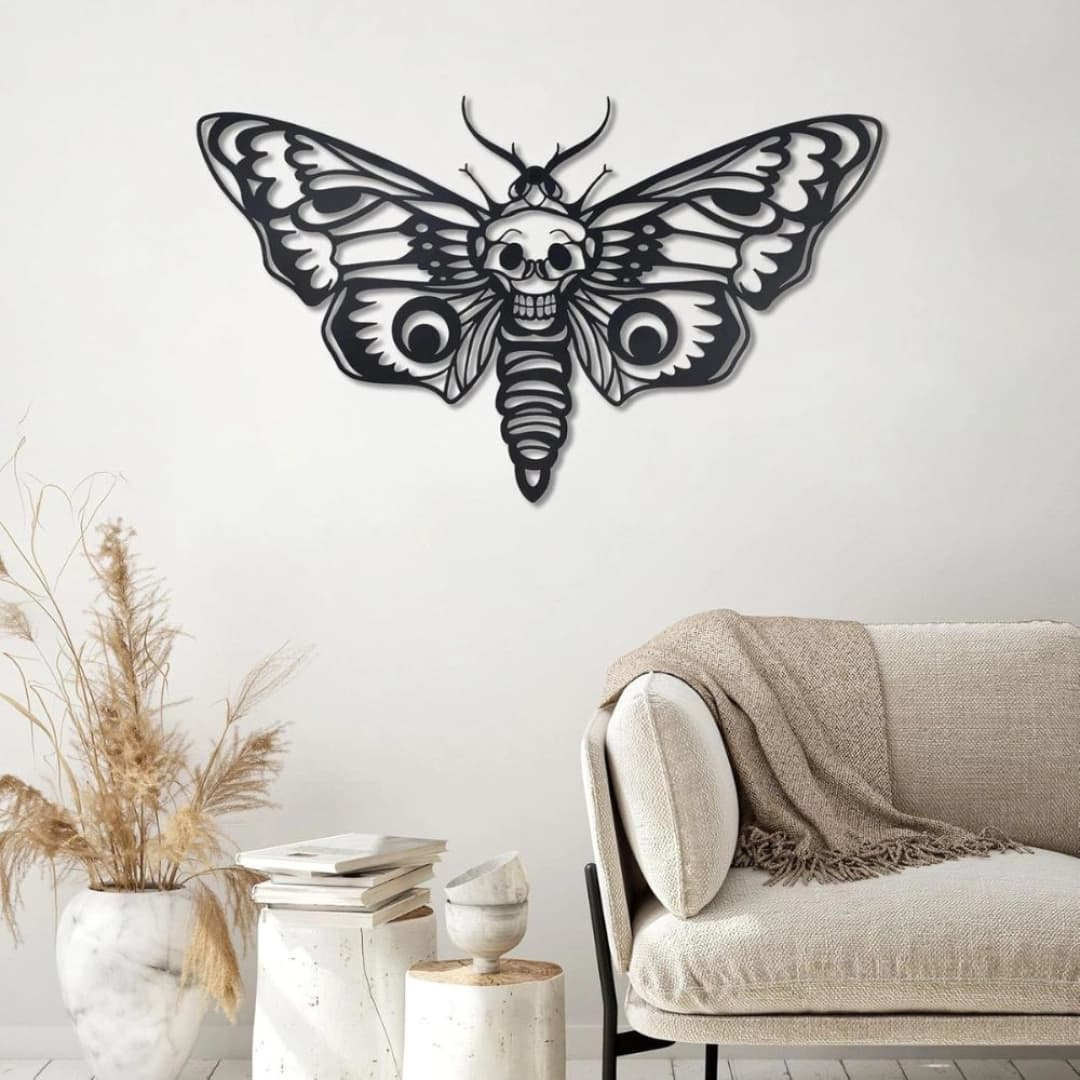 Death Head Skull Butterfly WD07SB